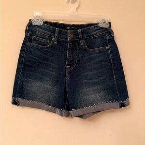 True Religion Jennie Curvy  denim short size 26 high rise shorts‎